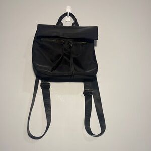 Black Leather Backpack